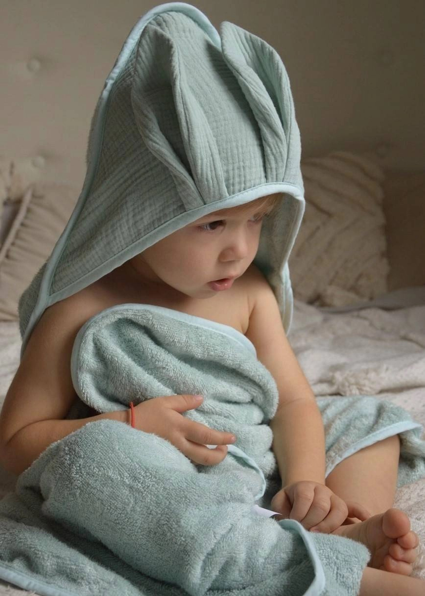 Okrycie kąpielowe BAMBUSOWE 100x100 RABBIT