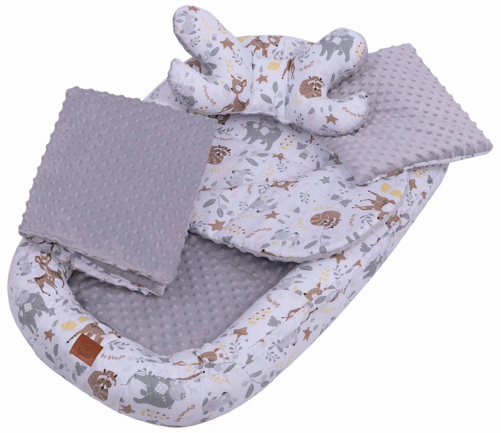 KOKON niemowlęcy MINKY - ZESTAW 6w1 NEW