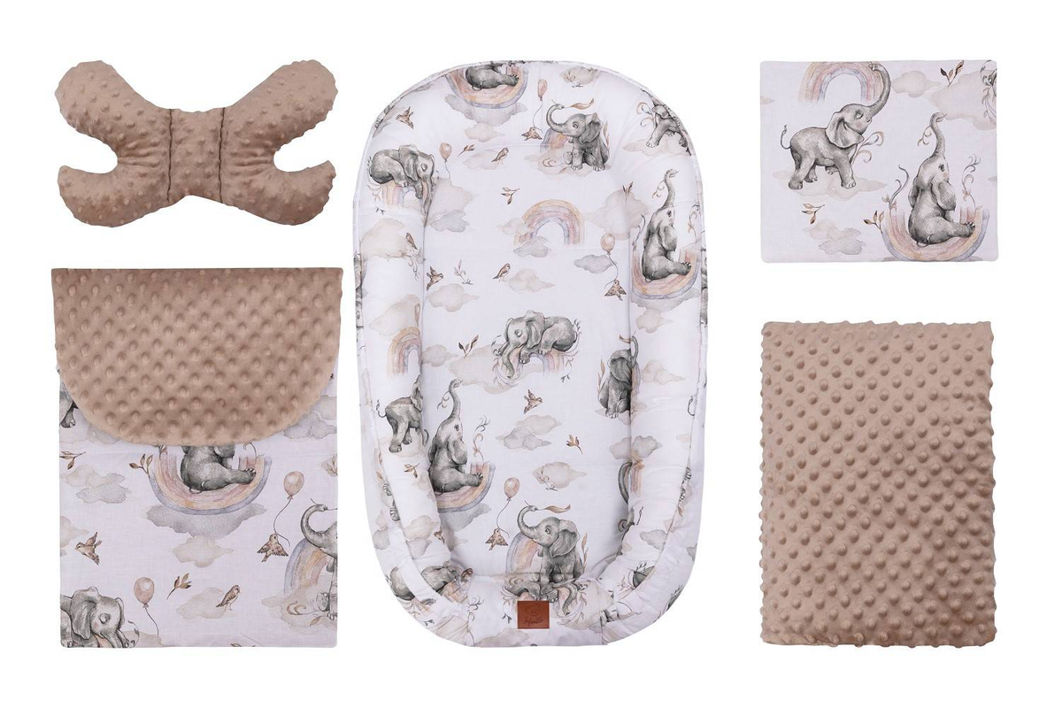 KOKON niemowlęcy MINKY - ZESTAW 6w1 NEW