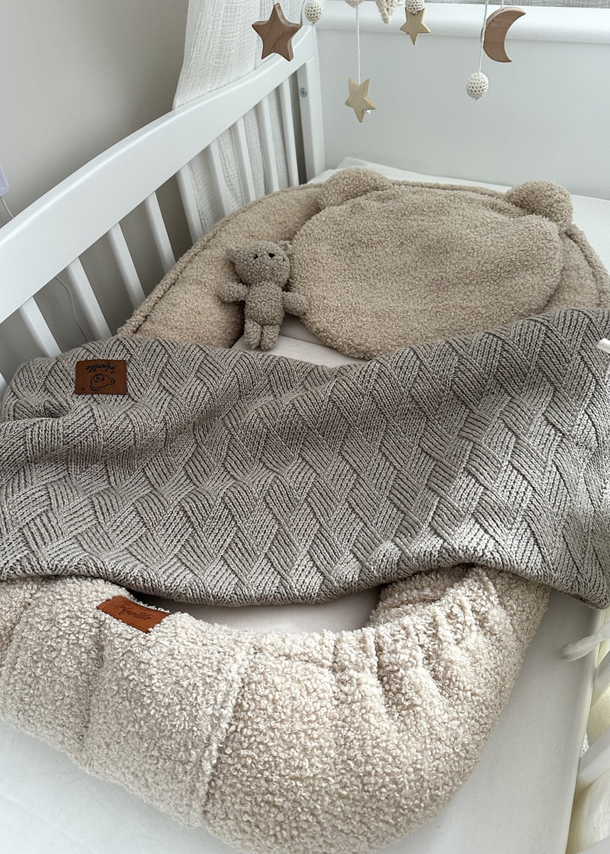 Kocyk dla niemowlaka z WEŁNY MERINO 80x100