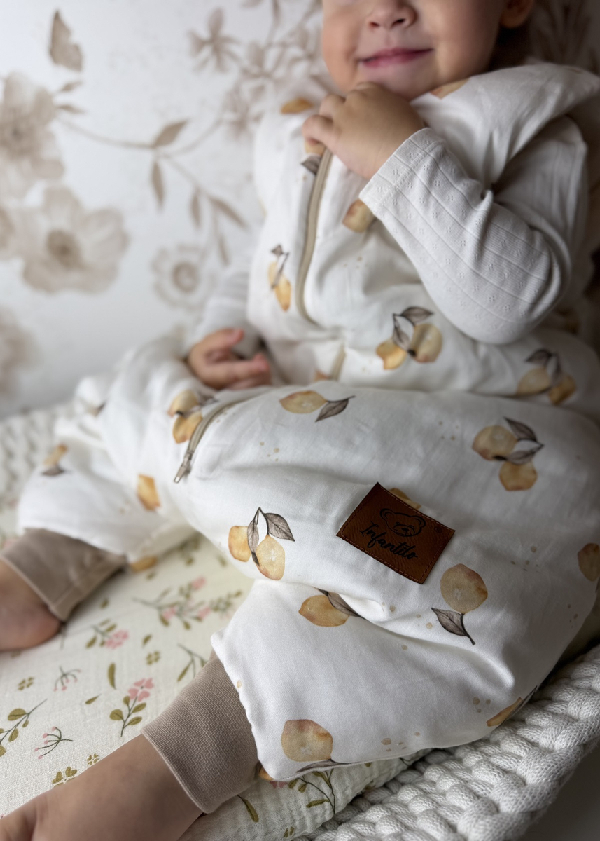 Śpiworek z nogawkami do spania KIDS z bawełny SATYNOWEJ 18-36m