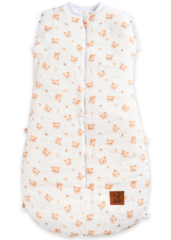 Śpiworek do spania muślinowy PREMIUM ocieplany PRINT