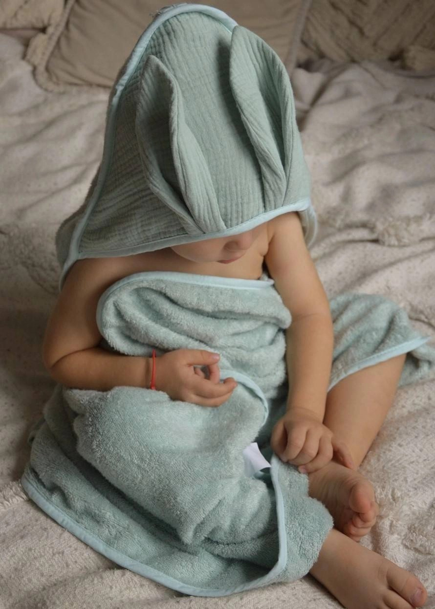 Okrycie kąpielowe BAMBUSOWE 100x100 RABBIT