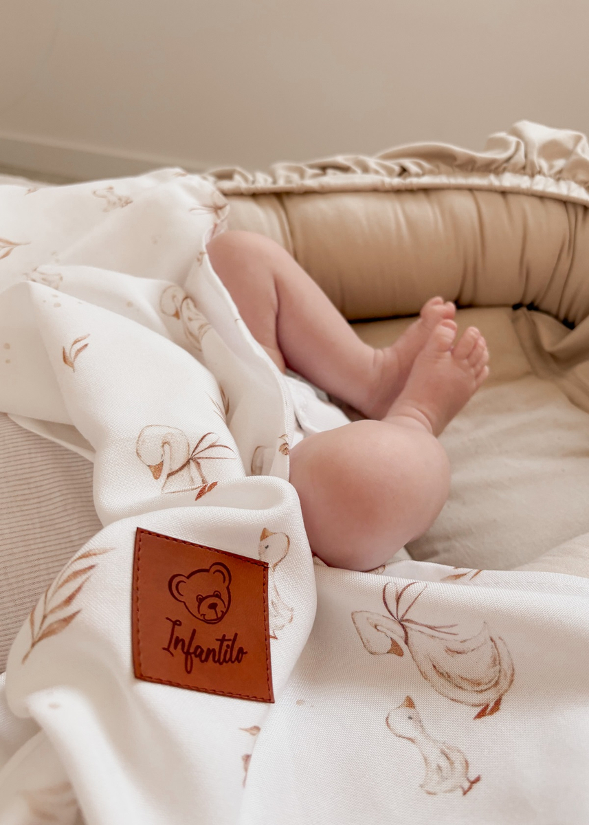 Komplet letni poduszka miś i otulacz BAMBUS