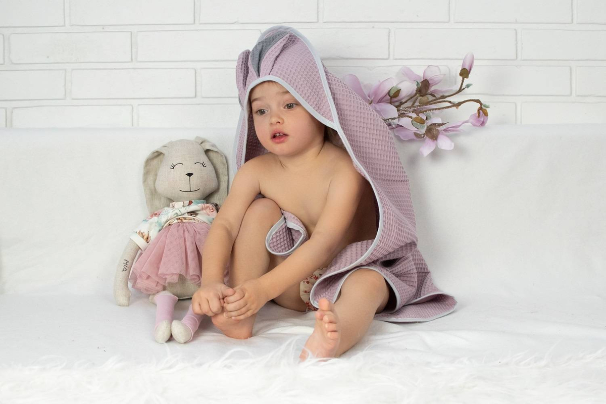 Okrycie kąpielowe WAFEL BUNNY 80X80 