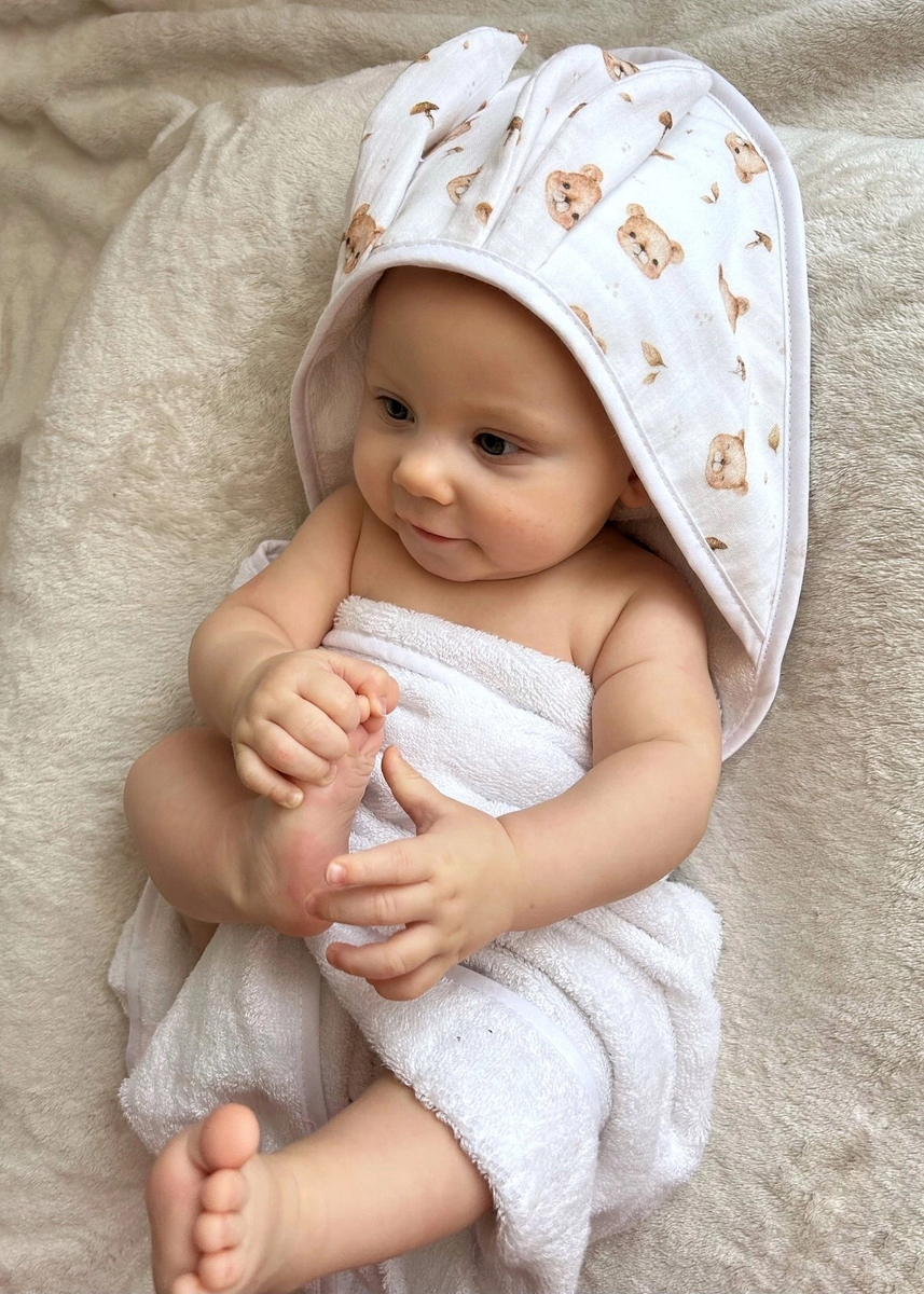 Okrycie kąpielowe BAMBUSOWE 100x100 RABBIT