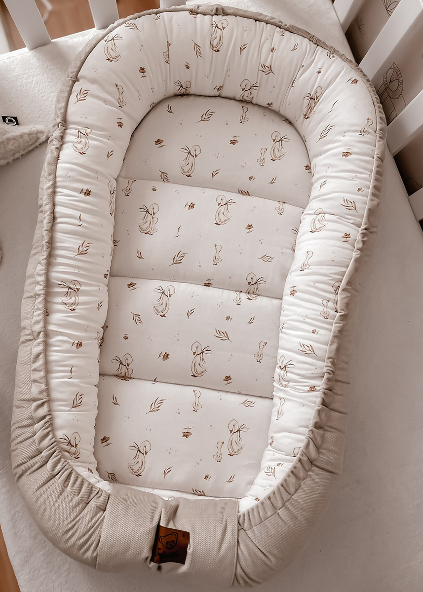 KOKON niemowlęcy PREMIUM bawełna satynowa + velvet