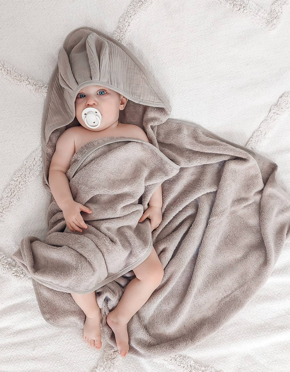 Okrycie kąpielowe BAMBUSOWE 100x100 RABBIT