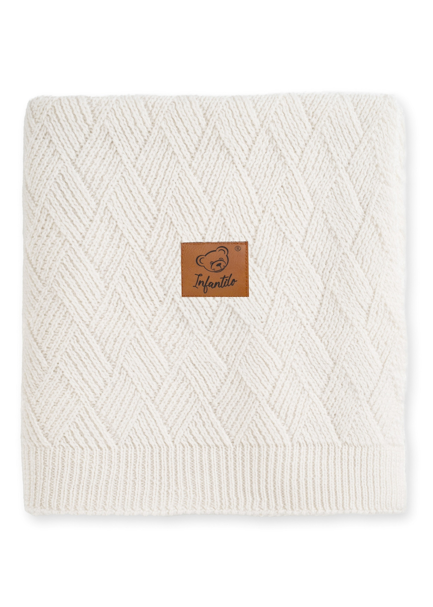 Kocyk dla niemowlaka z WEŁNY MERINO 80x100