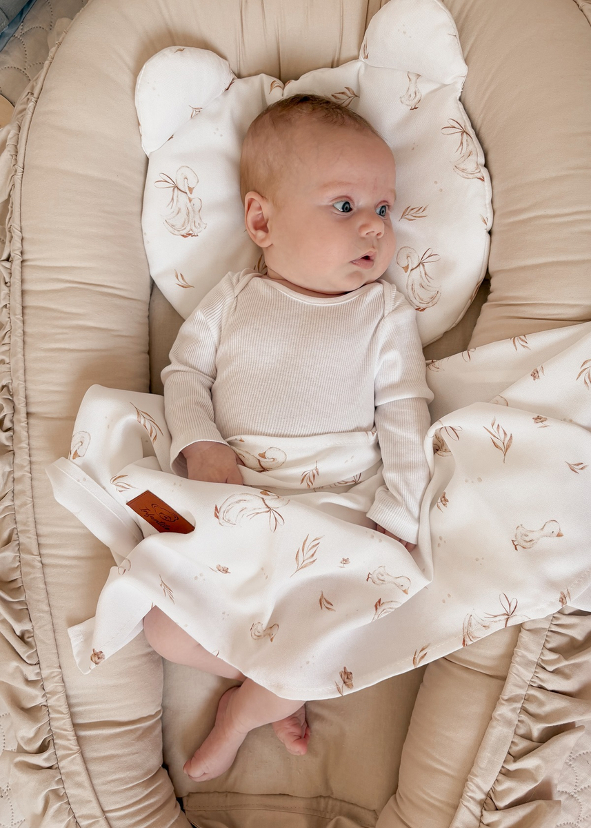 Komplet letni poduszka miś i otulacz BAMBUS