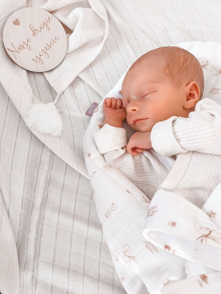 Rożek usztywniany MUŚLINOWY "MOMMY GOOSE"