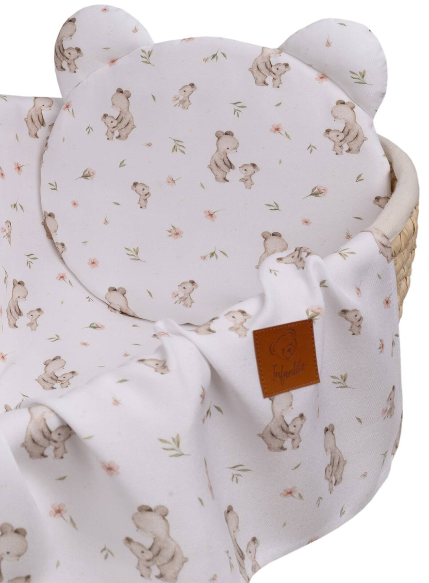 Komplet letni poduszka miś i otulacz BAMBUS