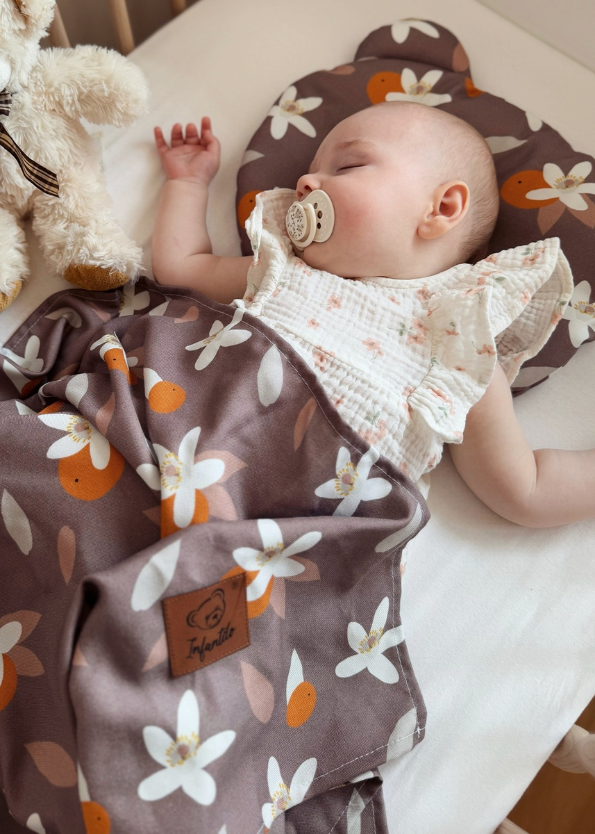 Komplet letni poduszka miś i otulacz BAMBUS