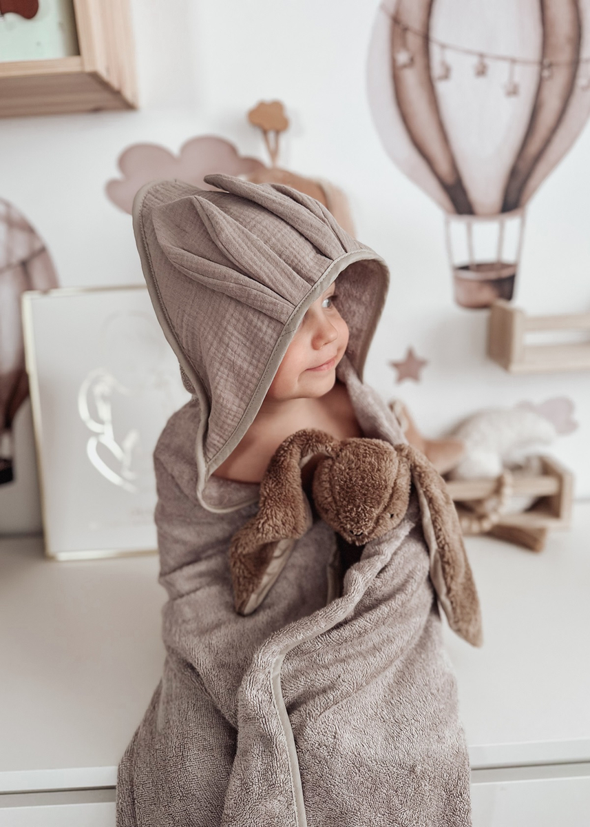 Okrycie kąpielowe BAMBUSOWE 100x100 RABBIT