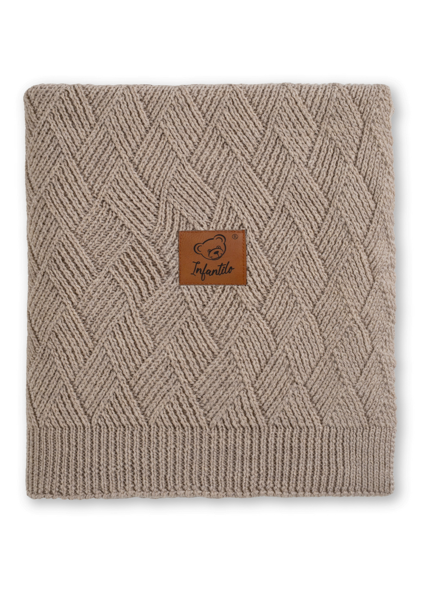 Kocyk dla niemowlaka z WEŁNY MERINO 80x100