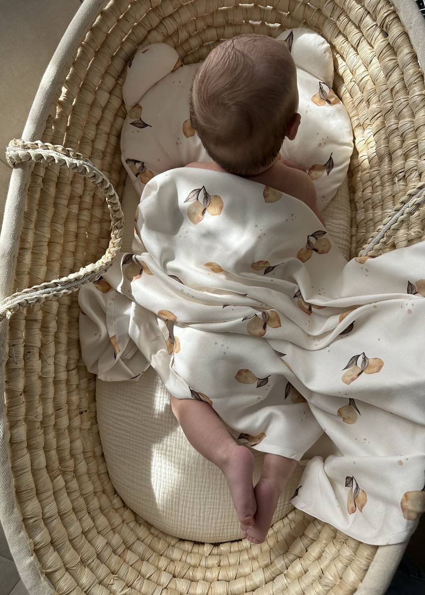 Komplet letni poduszka miś i otulacz BAMBUS