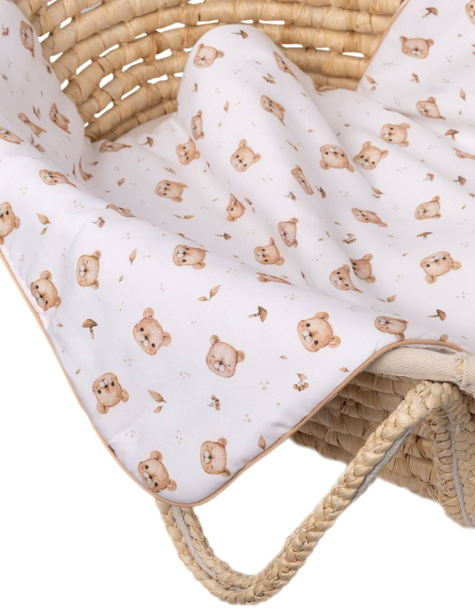 Komplet do wózka bawełniany z wypustką 