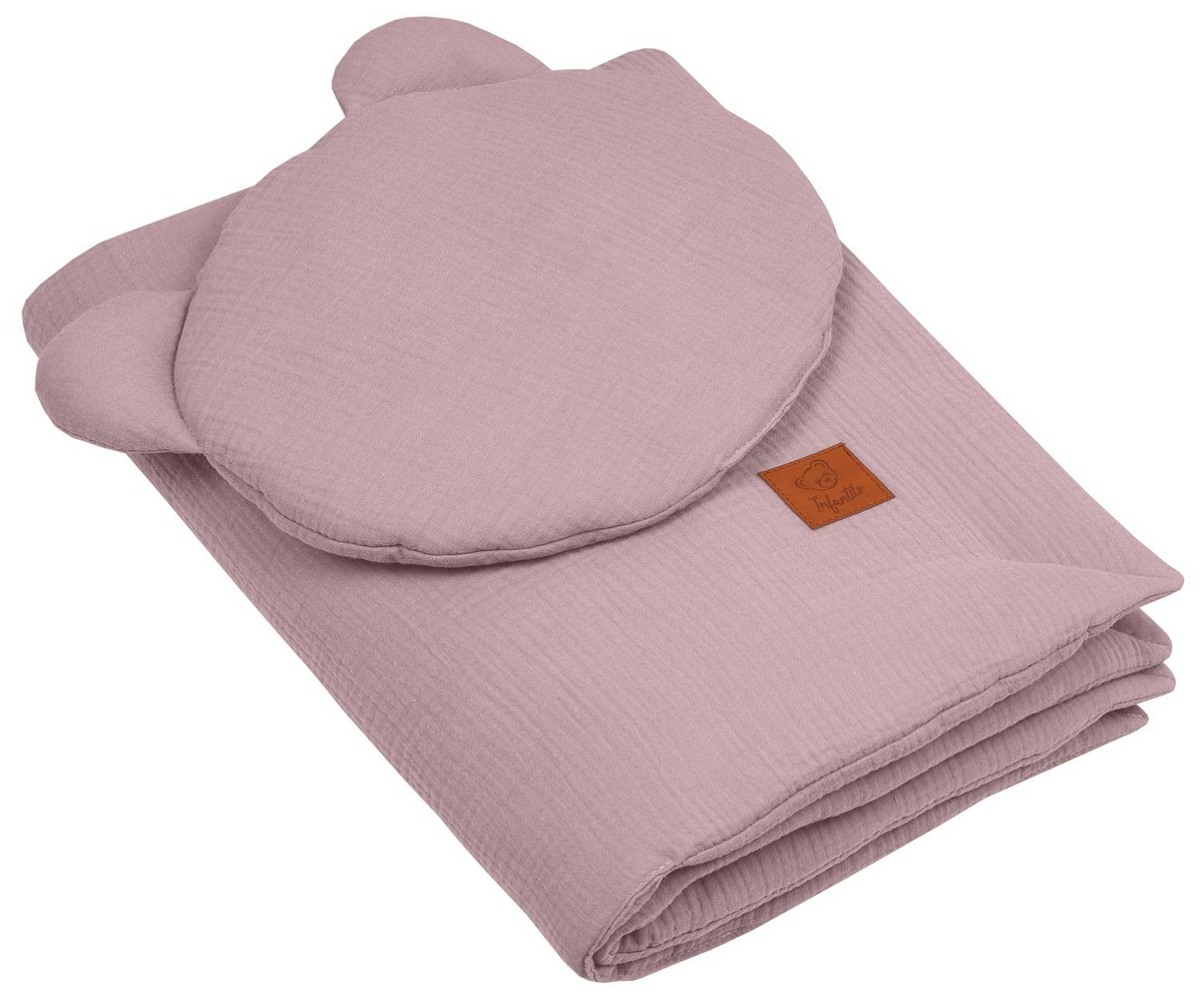 Komplet MUŚLINOWY + poduszka TEDDY