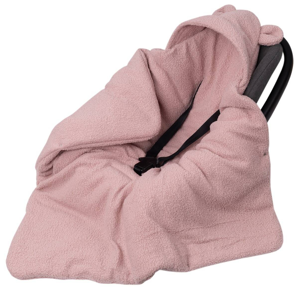 Kocyk z kapturkiem do fotelika BARANEK boucle