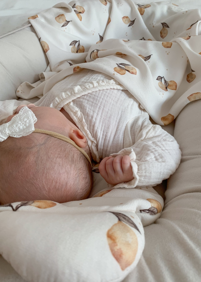 Komplet letni poduszka miś i otulacz BAMBUS