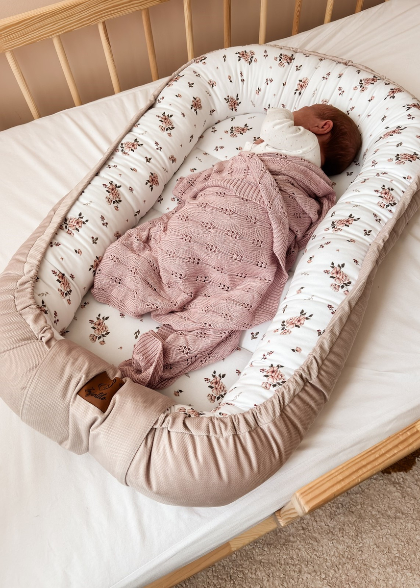 KOKON niemowlęcy PREMIUM bawełna satynowa + velvet