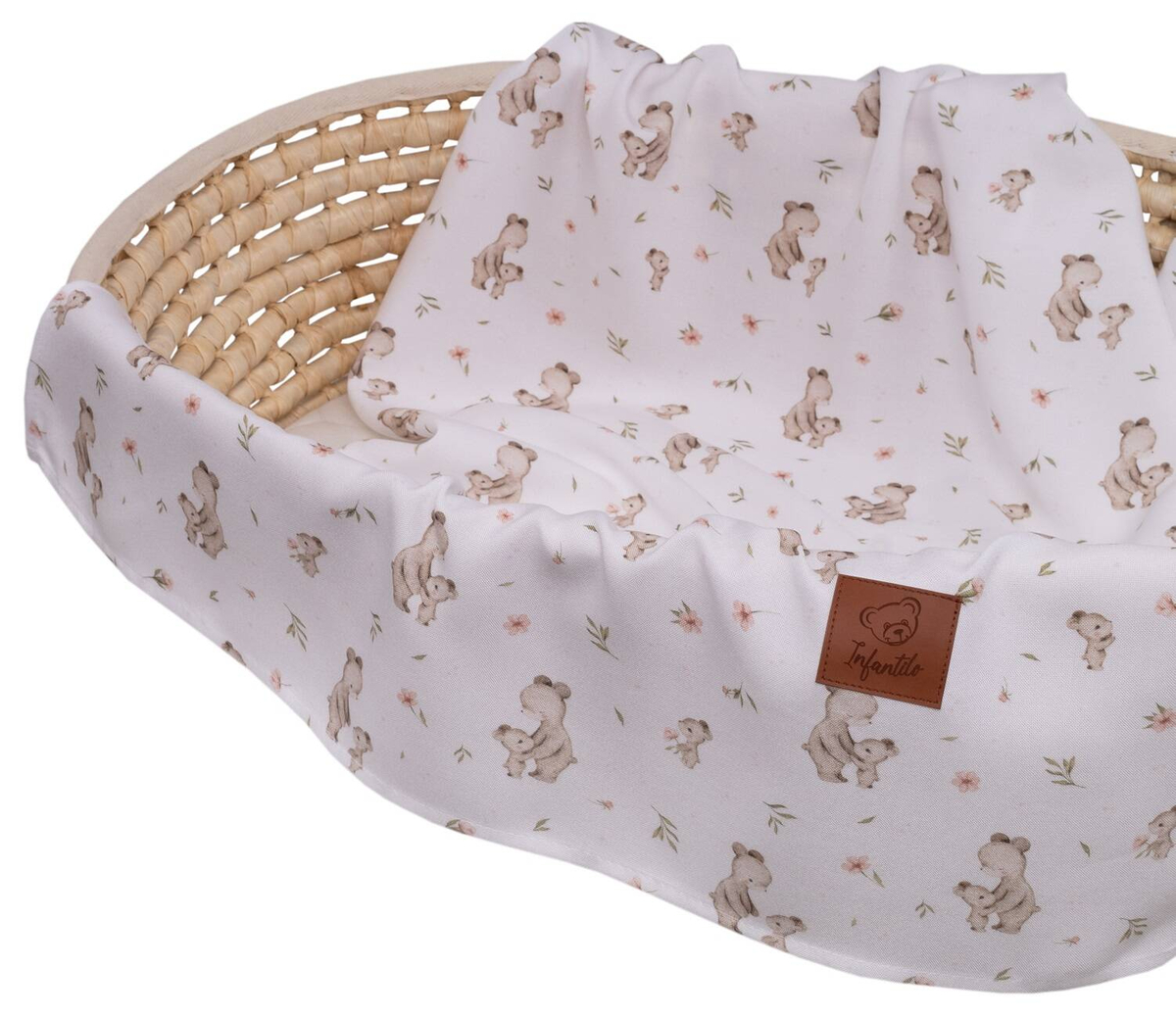 Komplet letni poduszka miś i otulacz BAMBUS