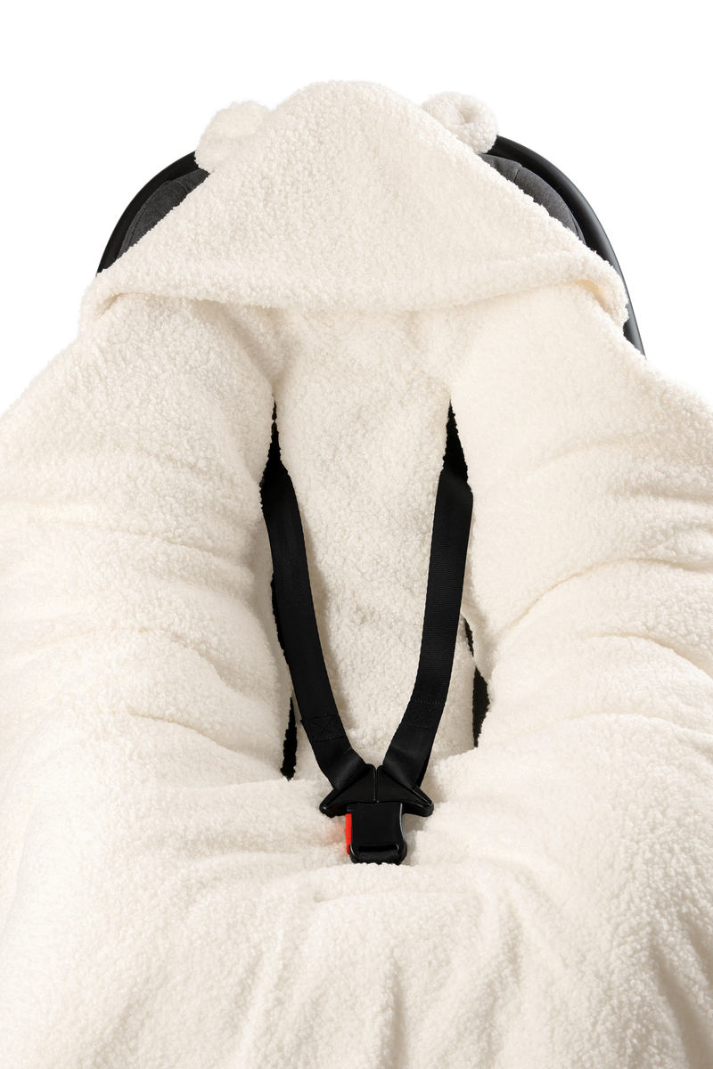 Kocyk z kapturkiem do fotelika BARANEK boucle