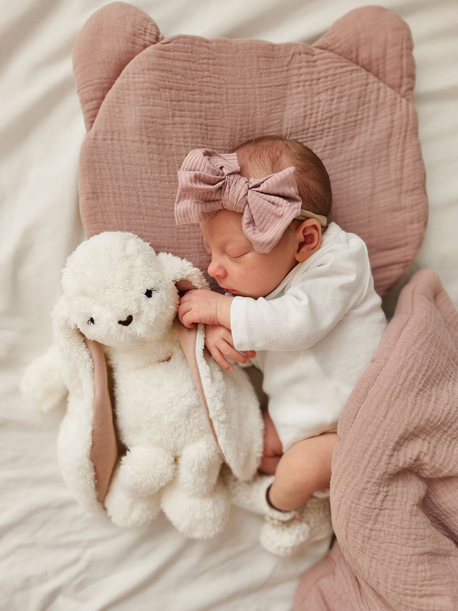 Komplet MUŚLINOWY + poduszka TEDDY