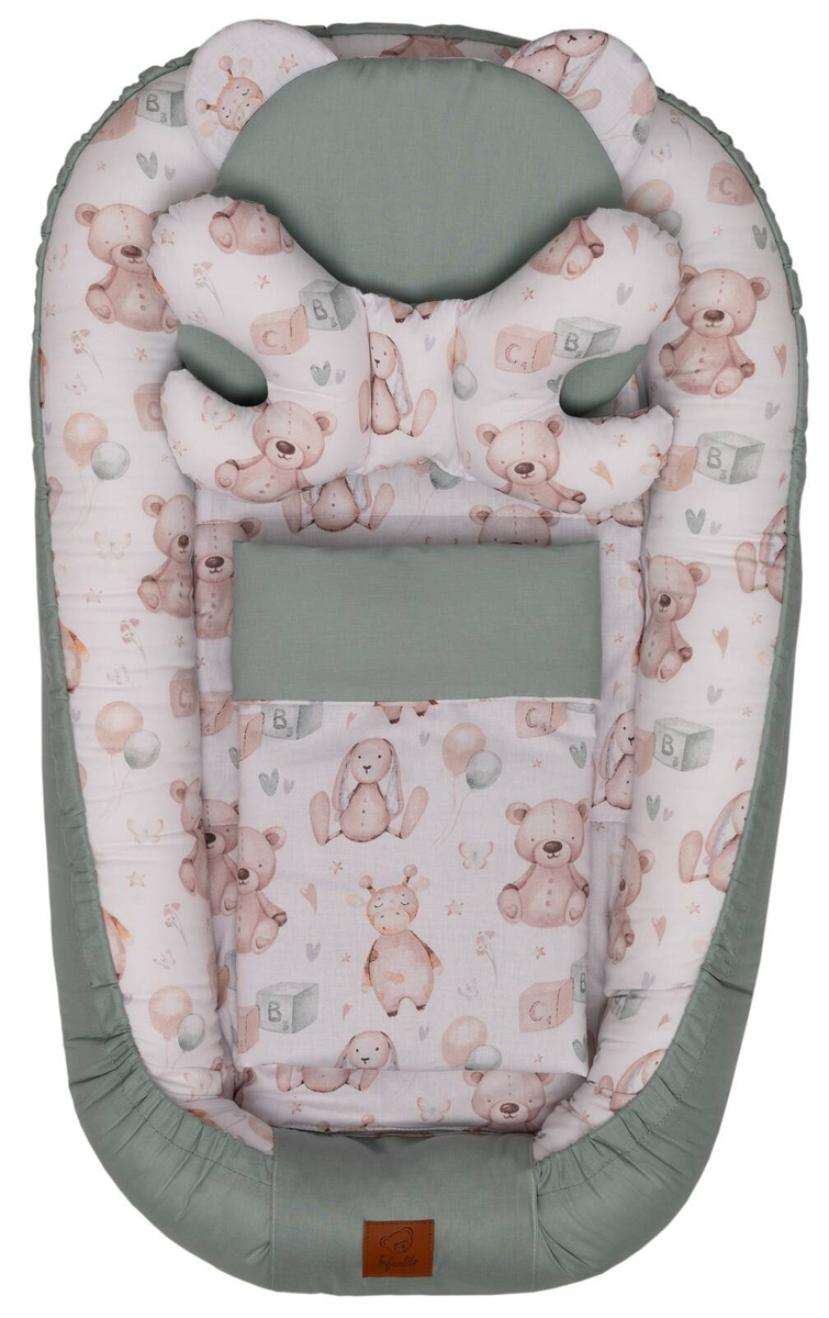 KOKON niemowlęcy BAWEŁNIANY zestaw 5w1