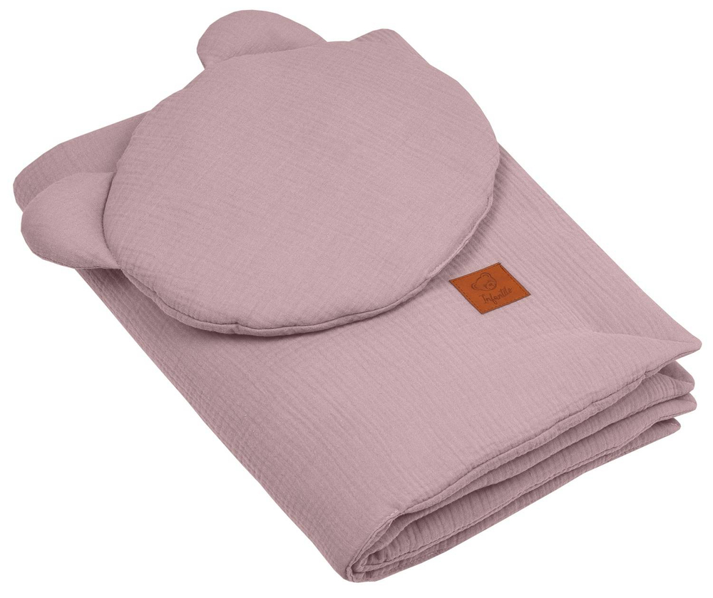 Komplet MUŚLINOWY + poduszka TEDDY