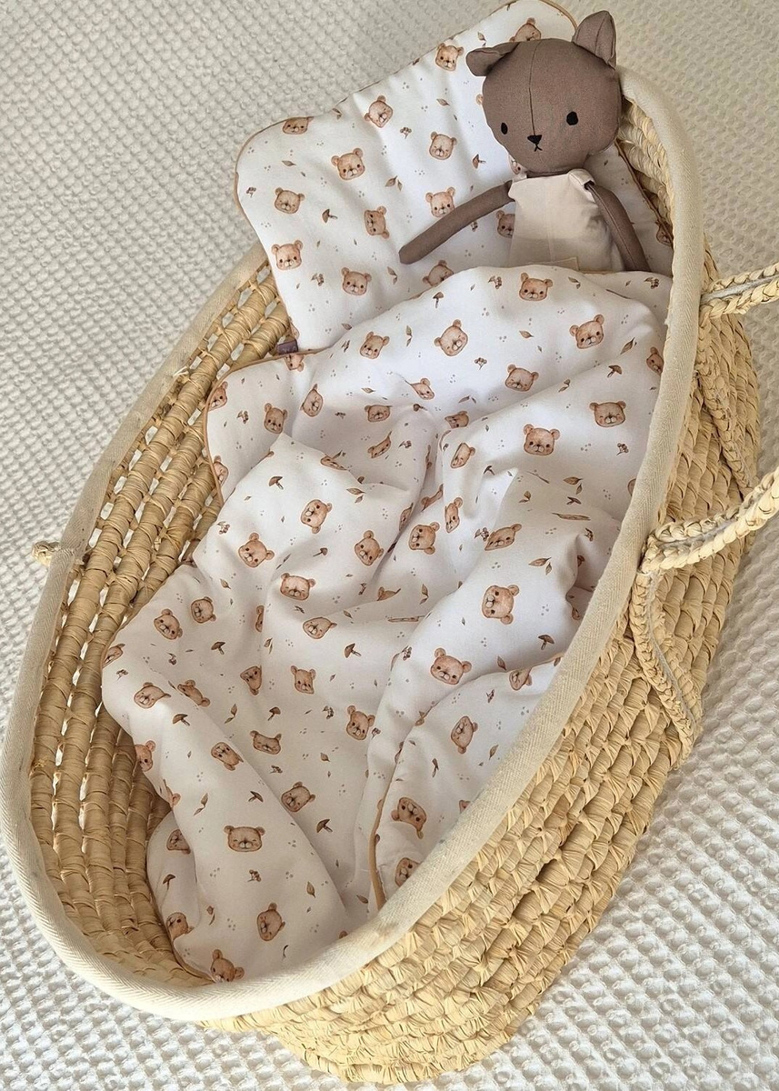 Komplet do wózka bawełniany z wypustką 