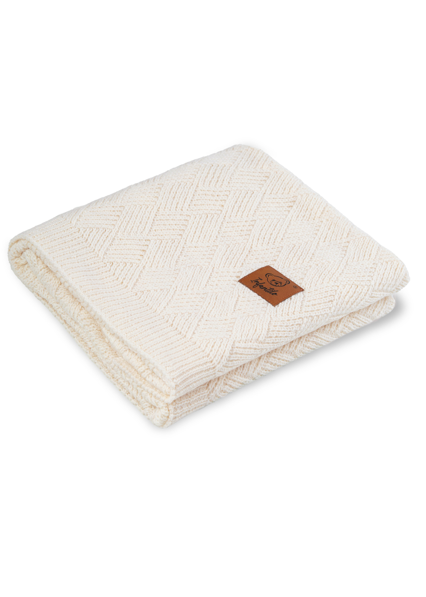 Kocyk dla niemowlaka z WEŁNY MERINO 80x100