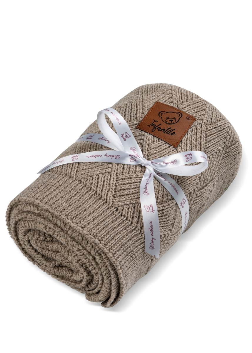 Kocyk dla niemowlaka z WEŁNY MERINO 80x100