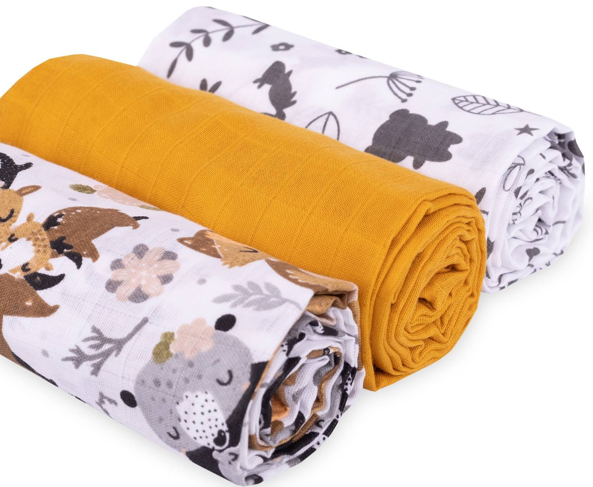 Pieluszki muślinowe 70x80cm - 3-PAK