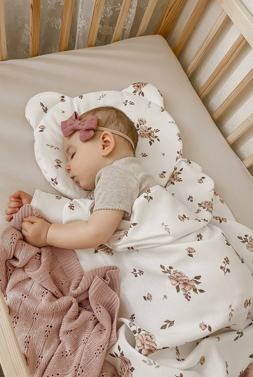 Komplet letni poduszka miś i otulacz BAMBUS