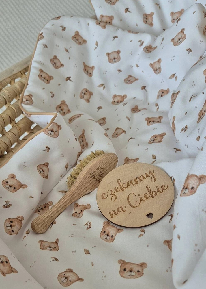 Komplet do wózka bawełniany z wypustką 