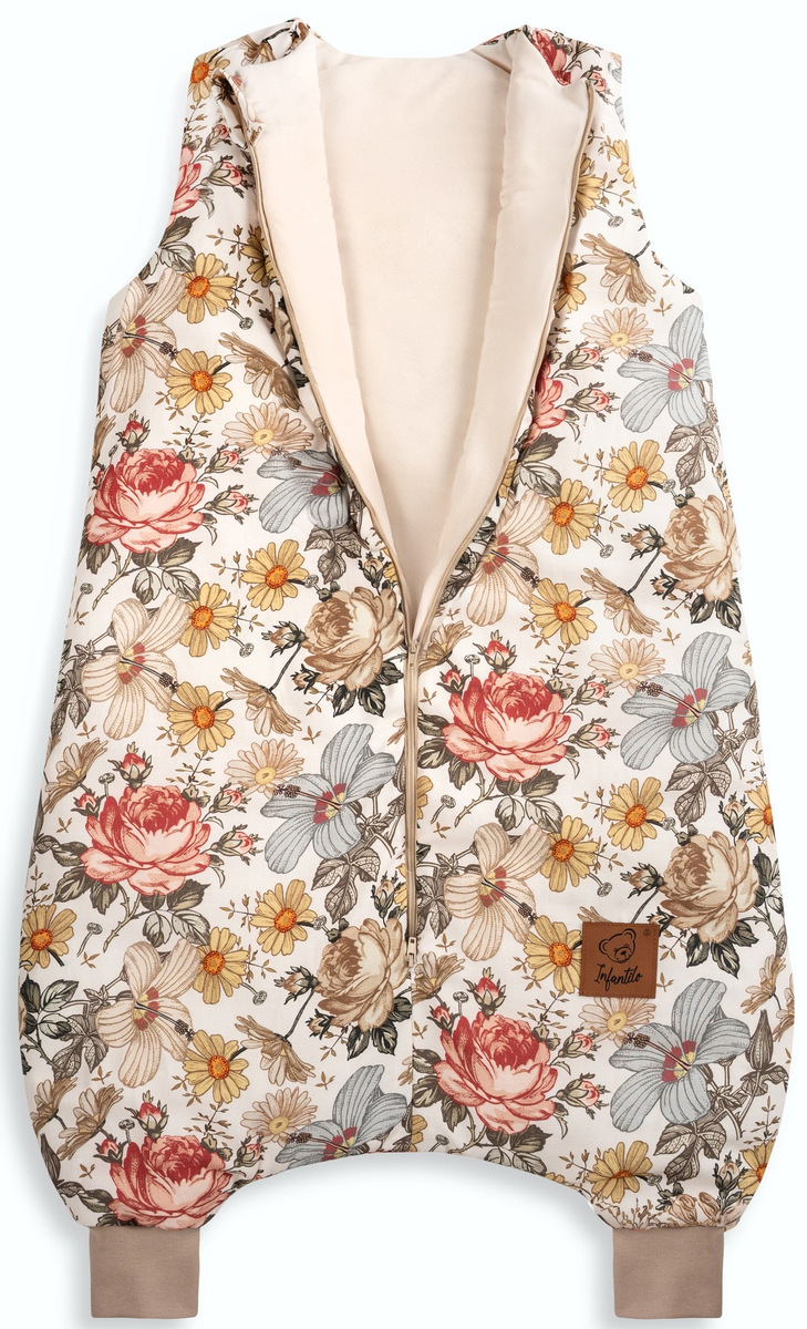 Śpiworek z nogawkami do spania KIDS z bawełny SATYNOWEJ 18-36m