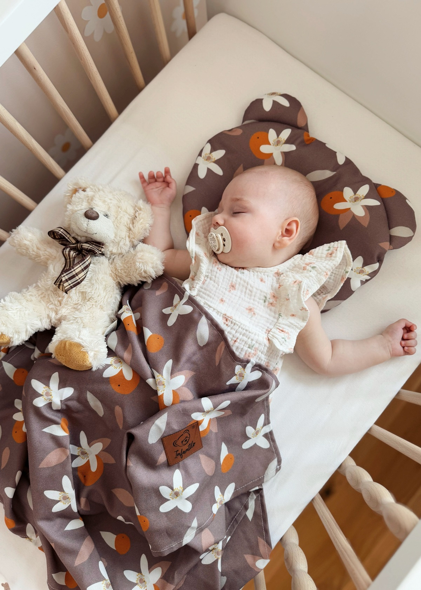 Komplet letni poduszka miś i otulacz BAMBUS