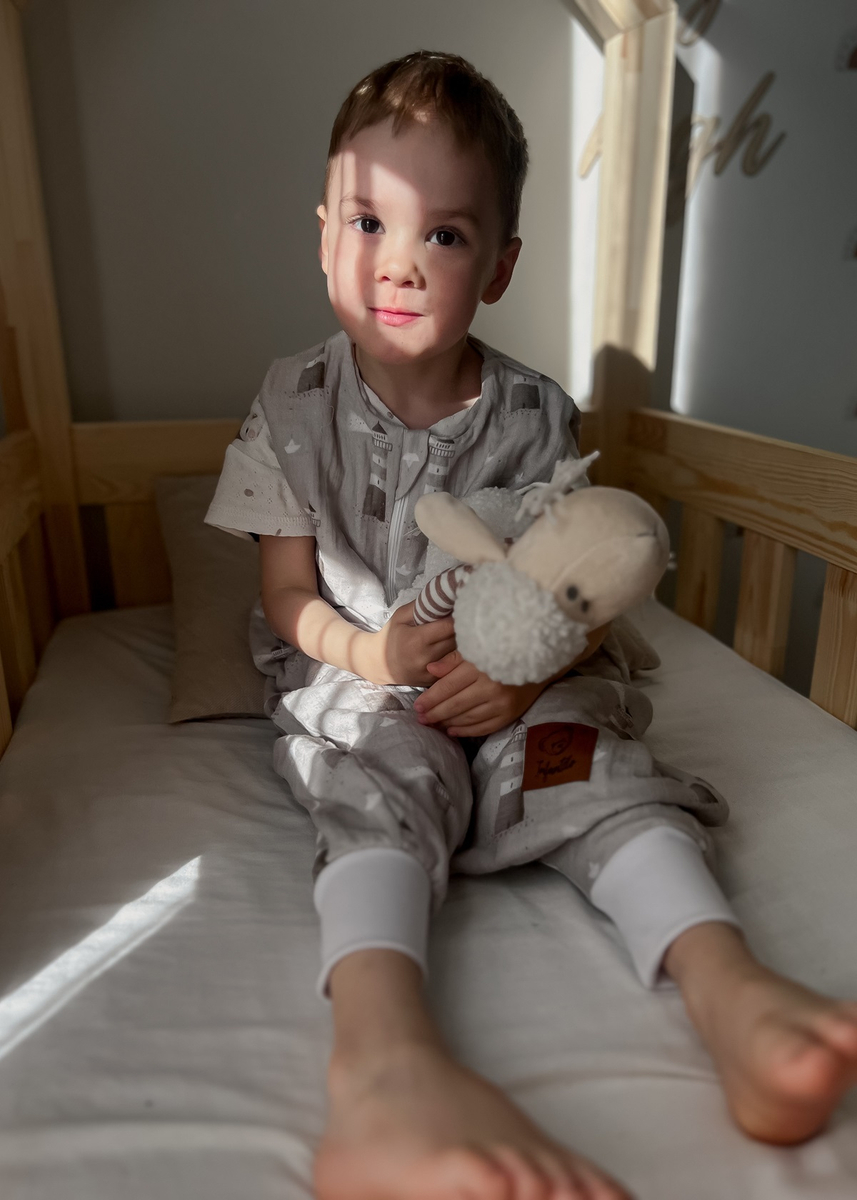 Śpiworek do spania muślinowy z nogawkami KIDS SOFT light 