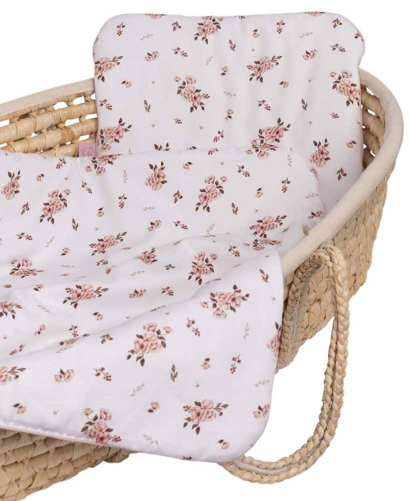 Komplet do wózka bawełniany z wypustką 