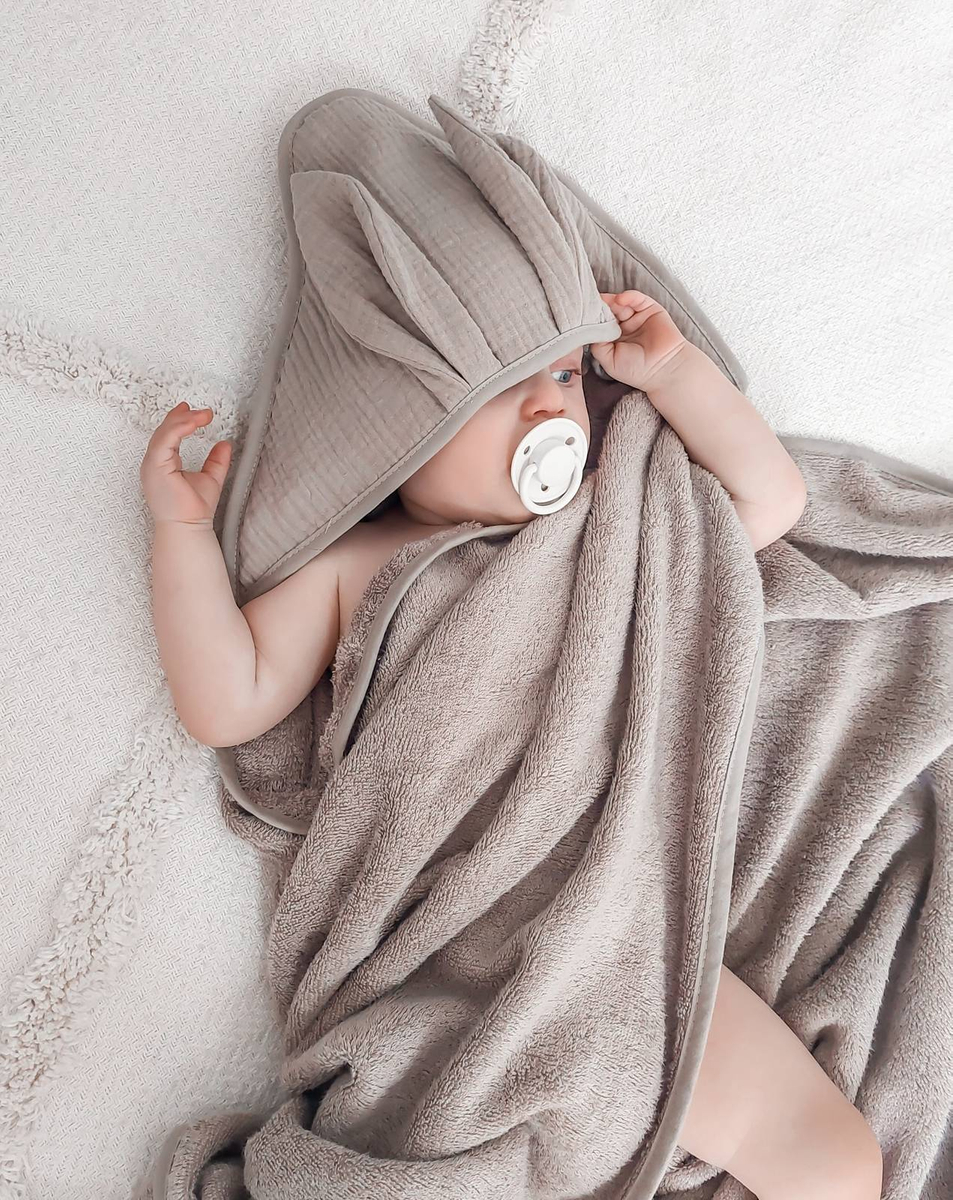 Okrycie kąpielowe BAMBUSOWE 100x100 RABBIT