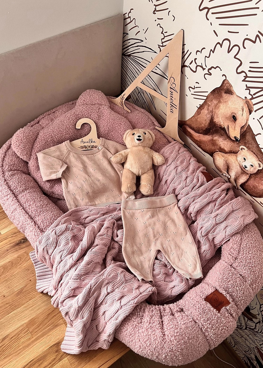 KOKON niemowlęcy BARANEK + poduszka MIŚ