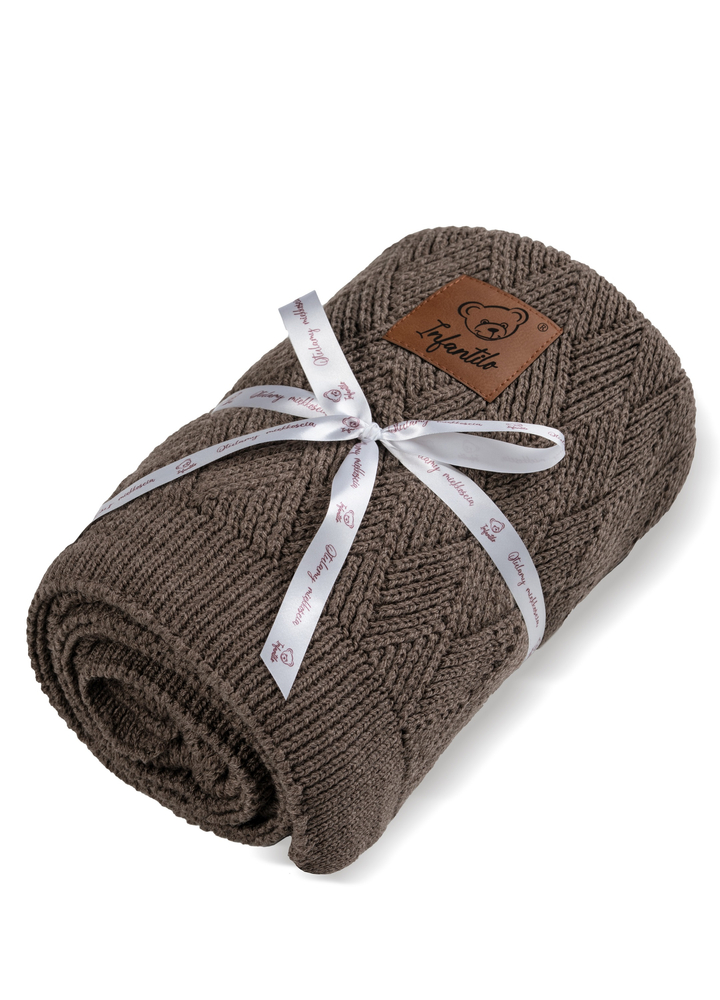 Kocyk dla niemowlaka z WEŁNY MERINO 80x100