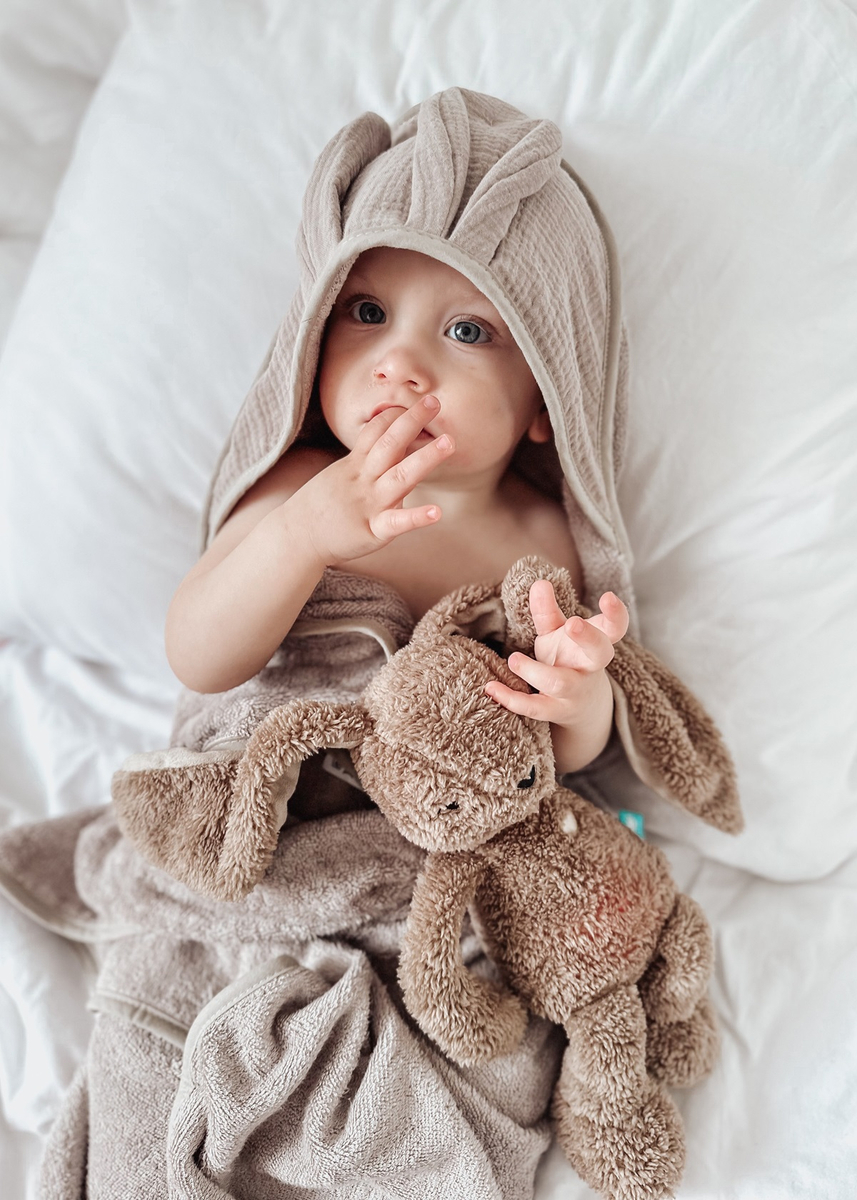 Okrycie kąpielowe BAMBUSOWE 100x100 RABBIT