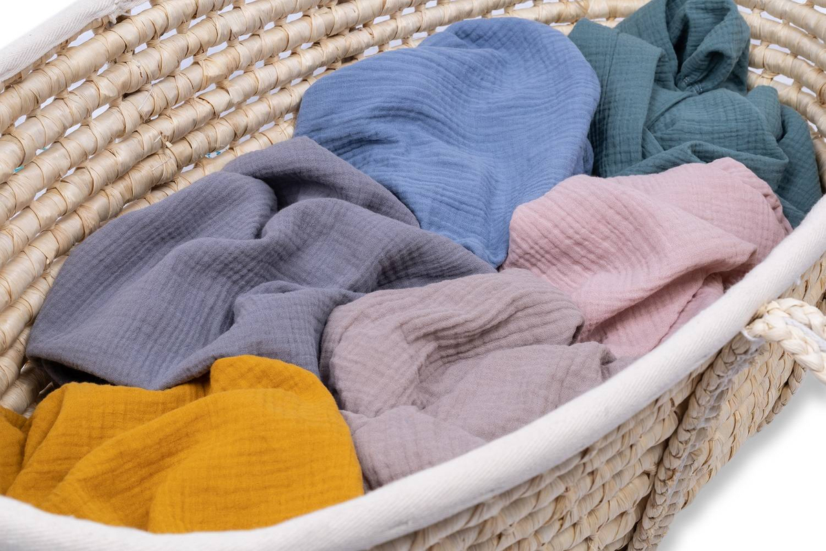 Prześcieradło do wózka gondoli muślinowe z gumką