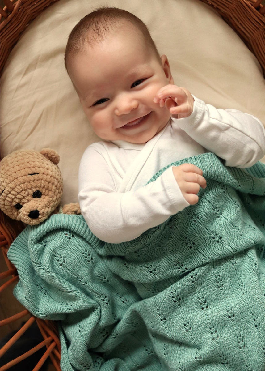 Kocyk bambusowy ażurowy 100% BAMBUS