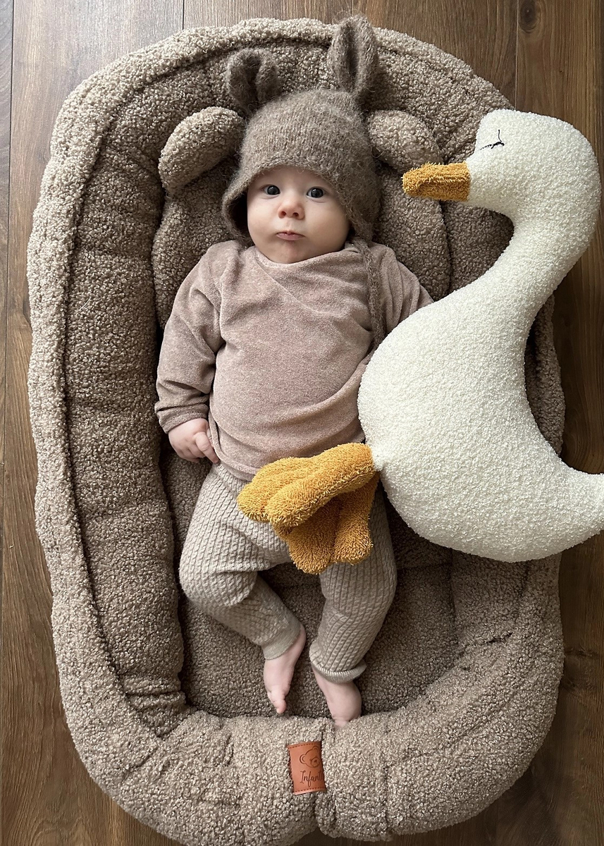 KOKON niemowlęcy BARANEK + poduszka MIŚ