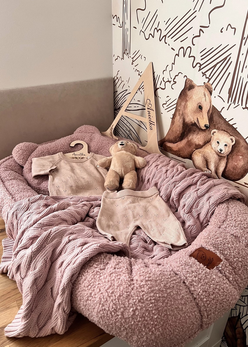 KOKON niemowlęcy BARANEK + poduszka MIŚ