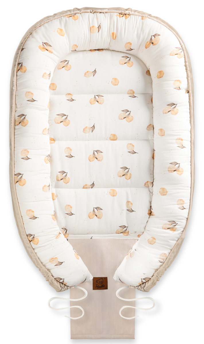 KOKON niemowlęcy PREMIUM bawełna satynowa + velvet