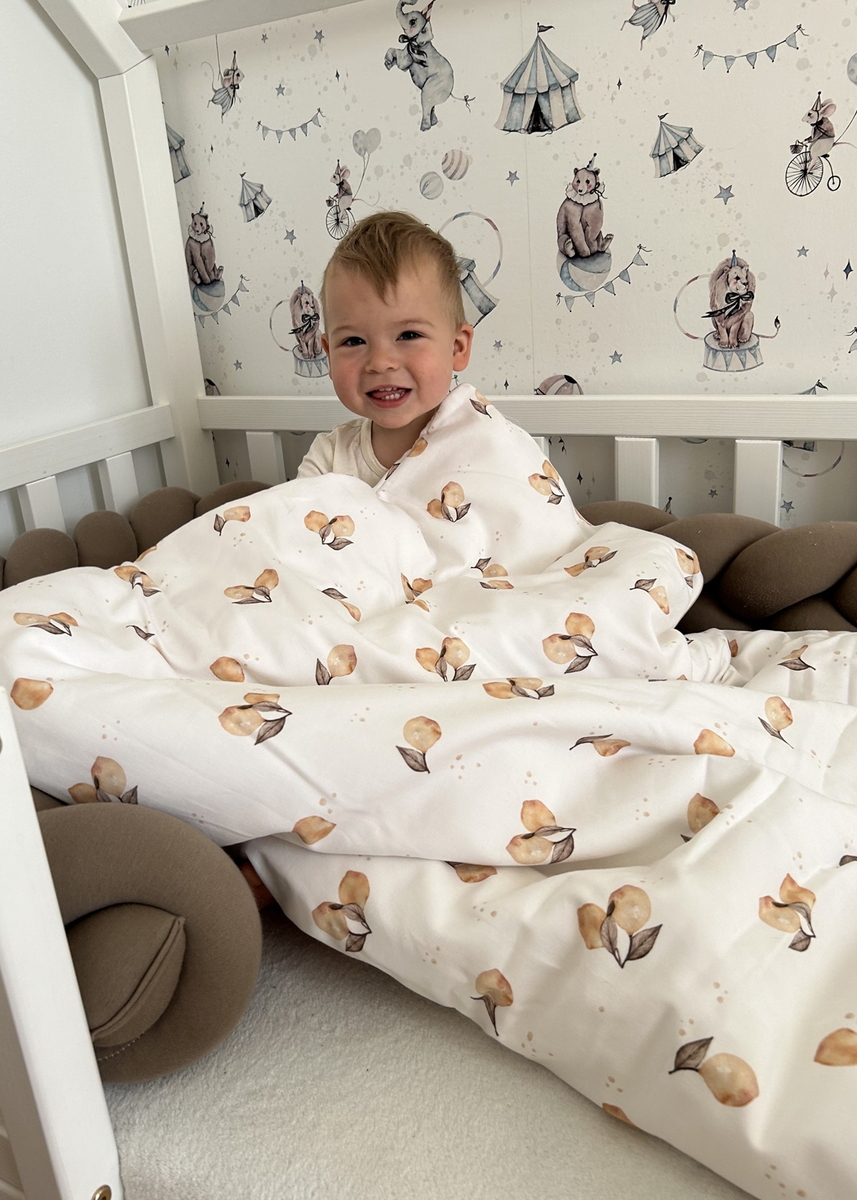 Pościel dziecięca do łóżeczka 120x90cm z wypustką 2elem 